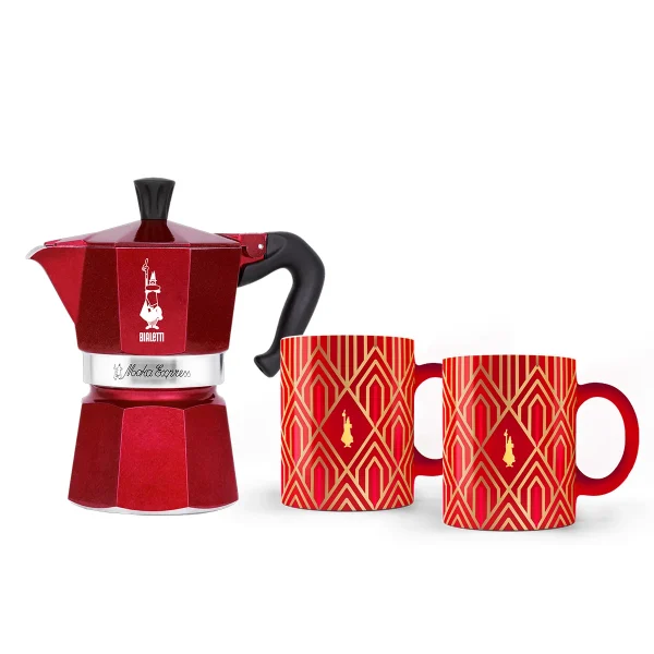 Moka Express Déco Glamour l 6 Pocillos + 2 Mugs