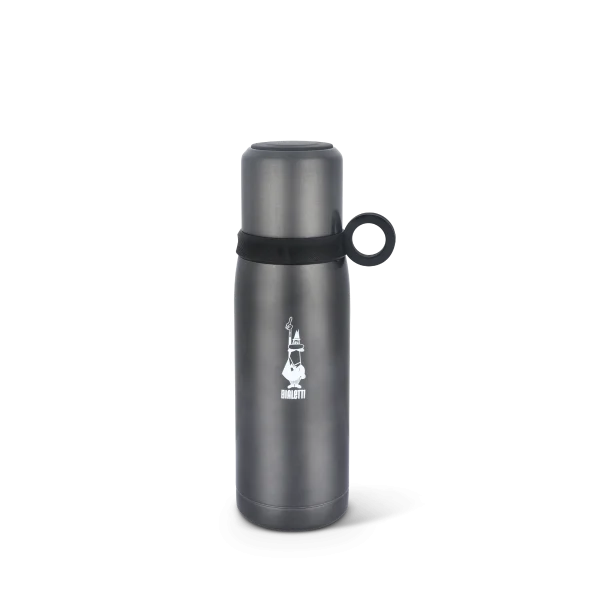Botella Térmica con Tapa-Vaso 460ml l  Gris