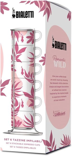 Alternative view of Juego de 6 pocillos apilables Rosa l Línea Romantic Wild