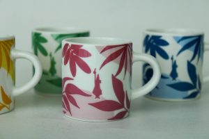 Set 4  Pocillos Con Plato l Romantic Wild