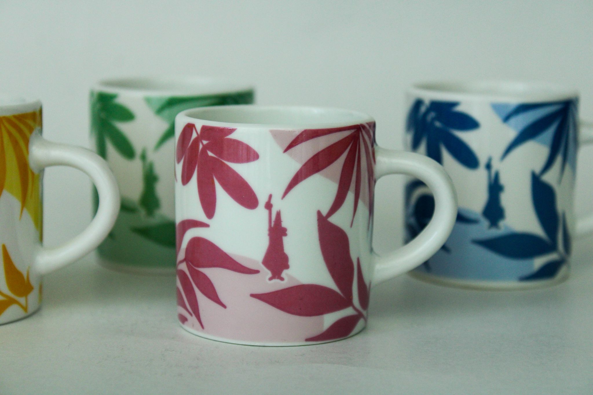 Set 4 Pocillos Con Plato l Romantic Wild