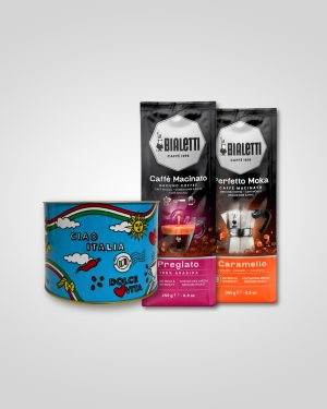 Pack Cafe Degustacion  l Pregiato, Caramelo  y Contenedor